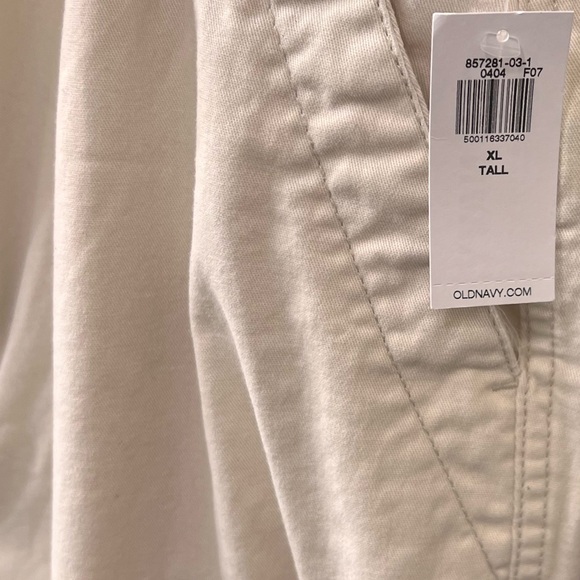 NWT Old Navy High-Rise OG Chino Pants XL Tall White Cotton Blend Casual Trousers - Picture 8 of 8